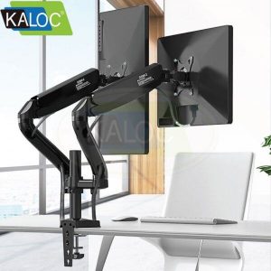 Kaloc KLC-DS90-2 Double Arm Monitor/TV Desktop Mount Stand With Cable Management System